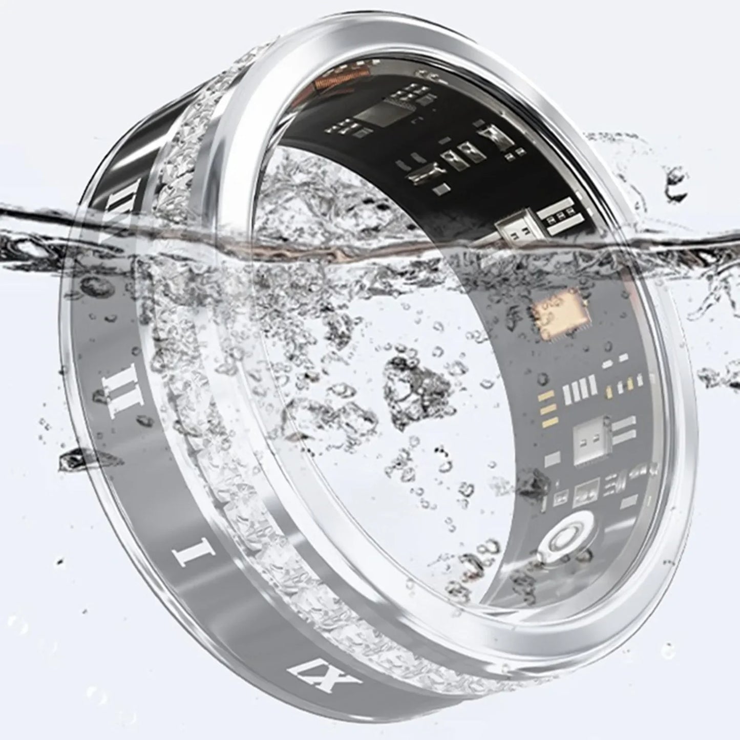 Waterproof Smart Ring Sport Tracker Health Monitoring Bluetooth Bracelet Calorie Sleep Fitness Intelligent Finger Fashion Jewelr