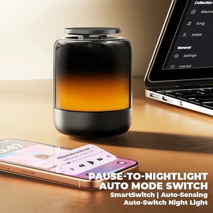 Desktop 4 in 1 Magnetic Phone Holder RGB Rhythmic Lamp Bluetooth 5.3 Speaker Radio 3D Stereoscopic Sound For All Cellphone Mount