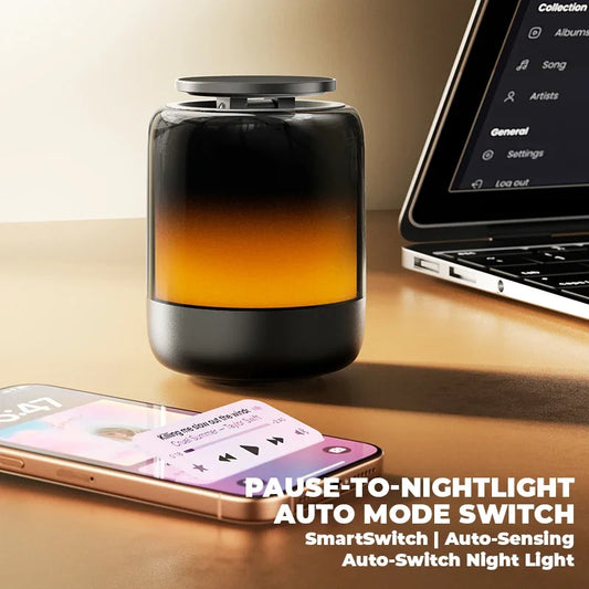 Desktop 4 in 1 Magnetic Phone Holder RGB Rhythmic Lamp Bluetooth 5.3 Speaker Radio 3D Stereoscopic Sound For All Cellphone Mount