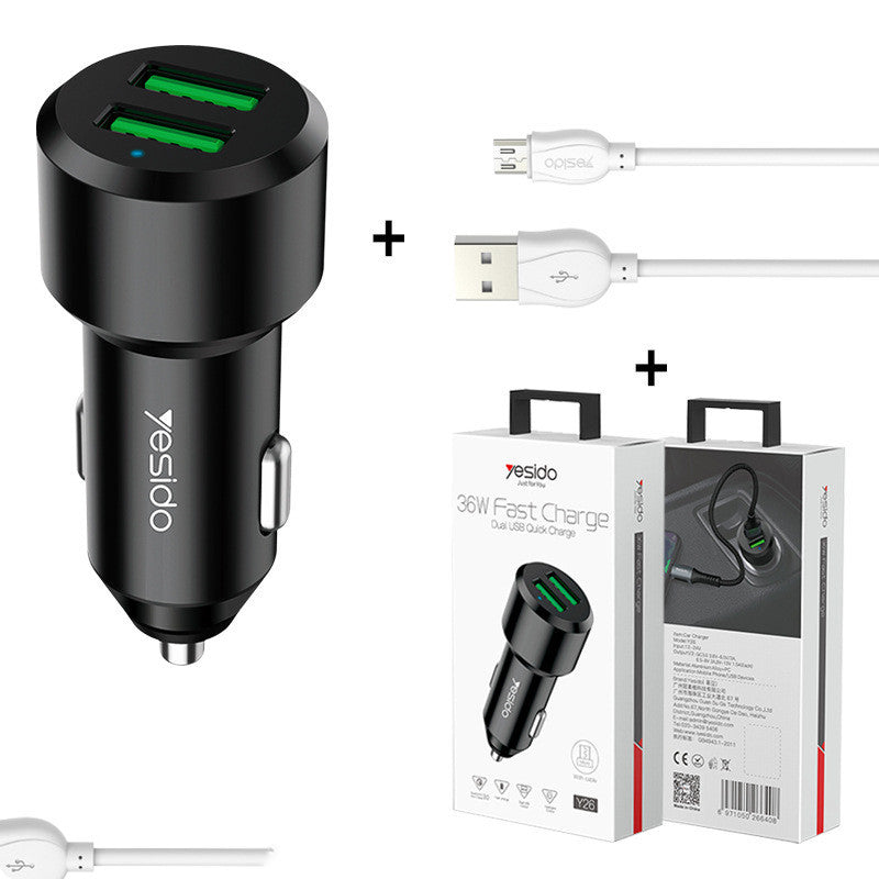 Car charger dual usb fast charge