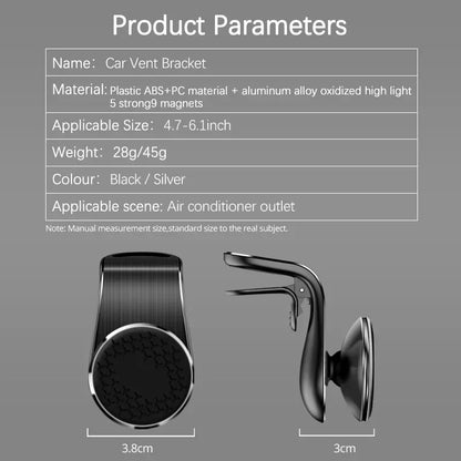 Magnetic Car Phone Holder Stand Air Vent Magnet Mount GPS Smartphone Car Bracket Phone Holder in Car for iPhone Huawei Samsung