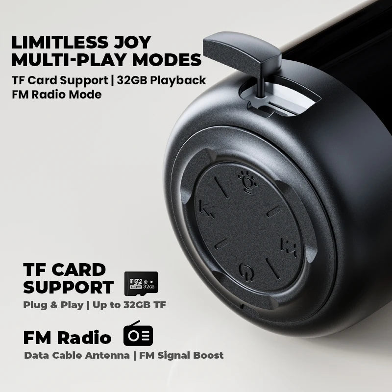 Desktop 4 in 1 Magnetic Phone Holder RGB Rhythmic Lamp Bluetooth 5.3 Speaker Radio 3D Stereoscopic Sound For All Cellphone Mount