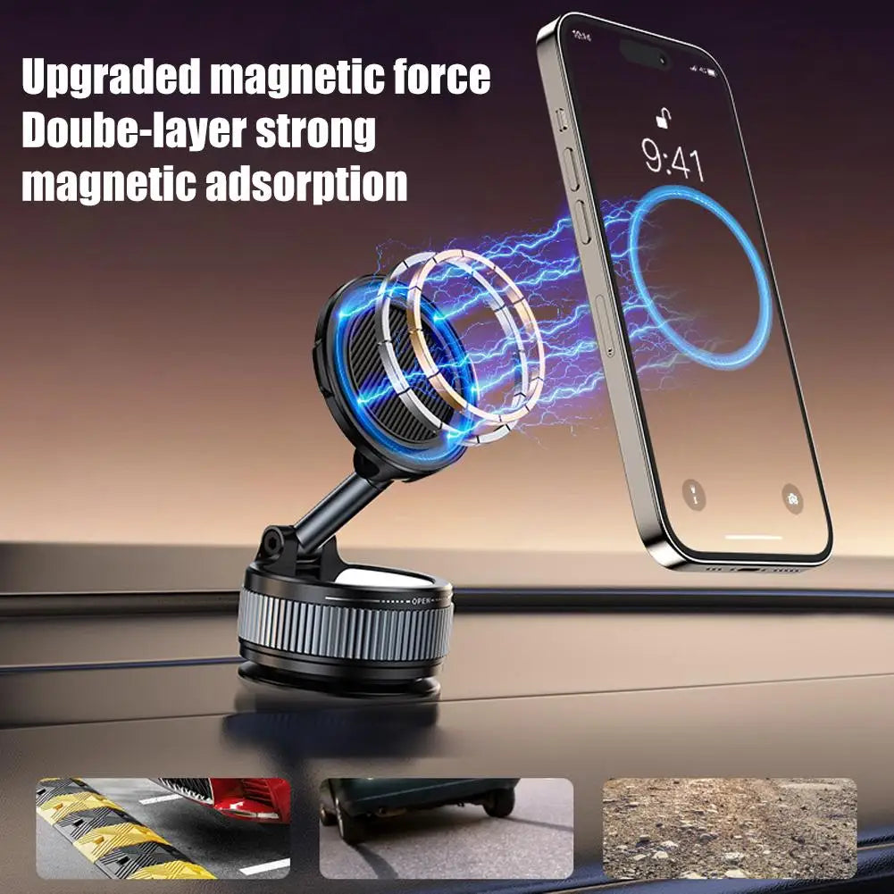 Magnatic Phone Stand Foldable Smartphone Holder Universal Car Wireless Charger Stand Adjustable Magnatic Adsorption Phone Holder